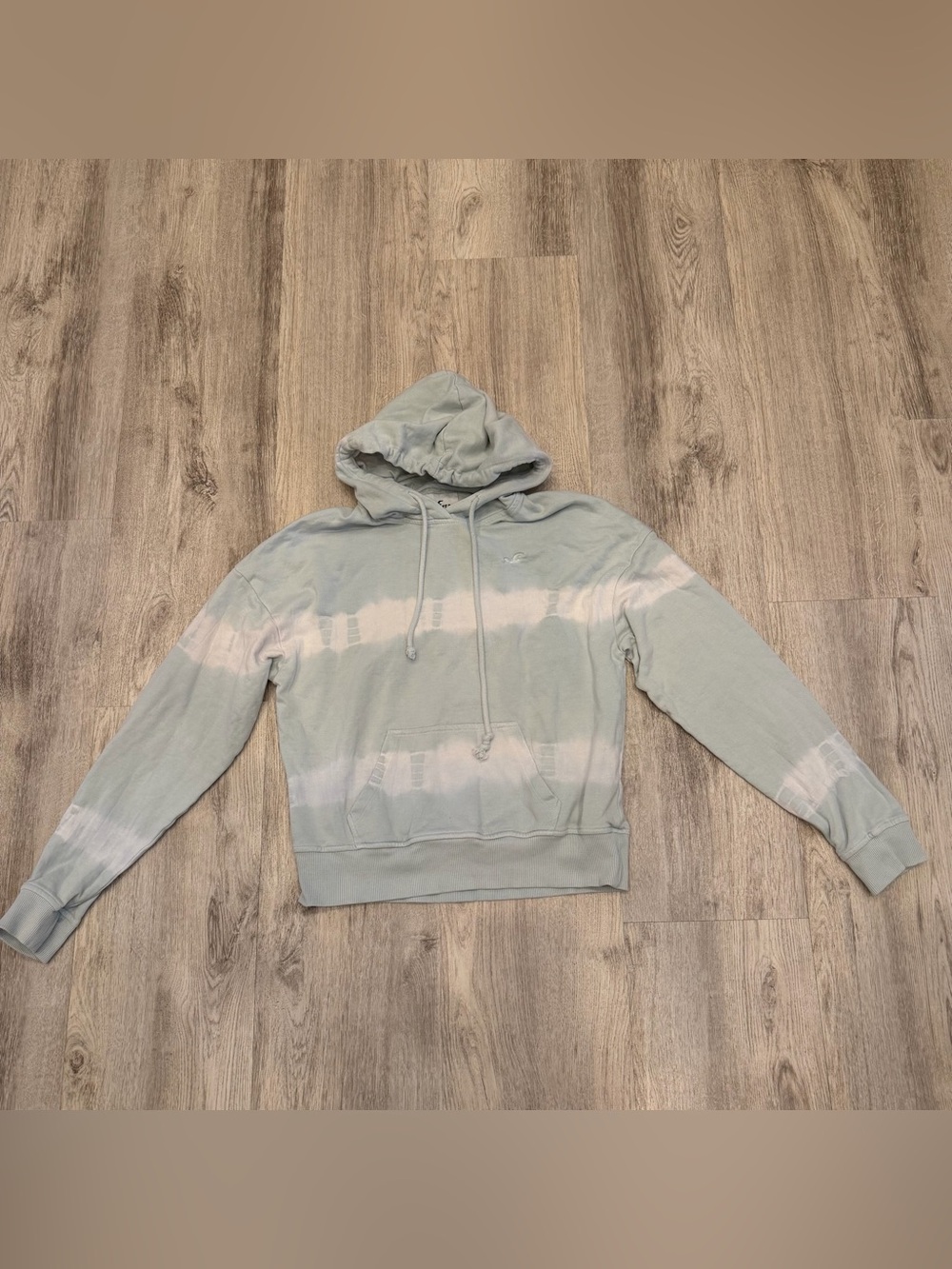 Hollister Light Blue Tie-Dye Hoodie Sweatshirt‎ Size XS